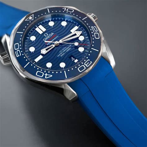 omega seamaster fabric strap|omega seamaster aftermarket rubber strap.